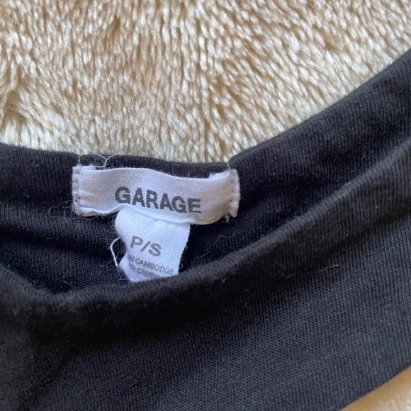 Garage Black One-Shoulder Crop Top - Picture 6 of 6